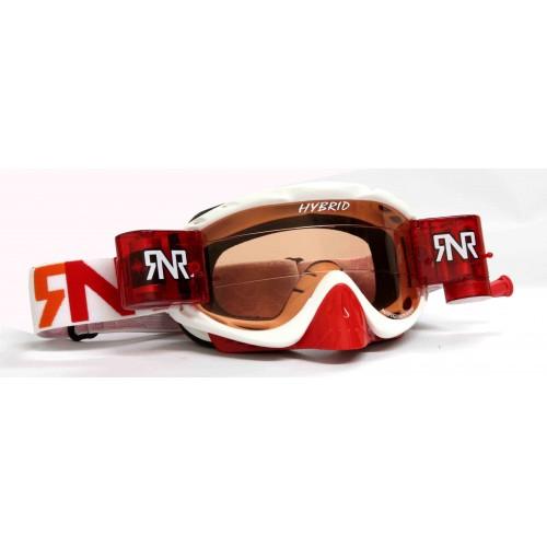 RNR HYBRID WHITE/RED FULLY LOADED ROLL OFF, WHITE/RED LIMITED EDITION GOGGLE, GH225, ROLL & TEAR OFF image 1
