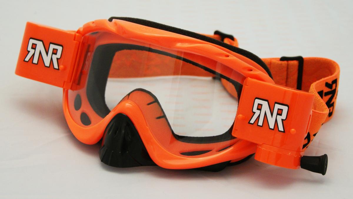 RNR HYBRID NEON ORANGE FULLY LOADED ROLL OFF, NEON ORANGE GOGGLE, GH66, ROLL & TEAR OFF thumbnail 2