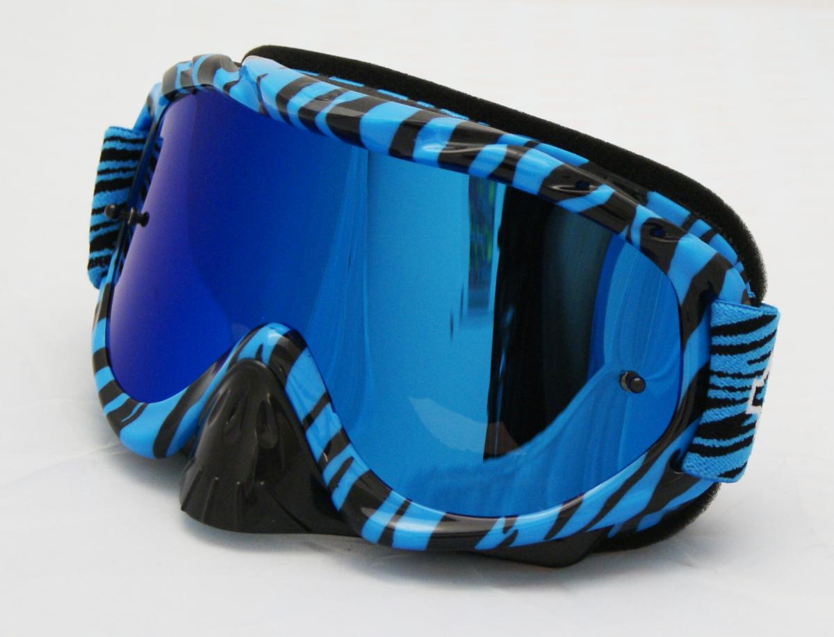 RNR HYBRID WILD BL/BK MIRRORED LENS, WILD BLUE & BLACK GOGGLE, GH364M, MIRRORED LENS thumbnail 2