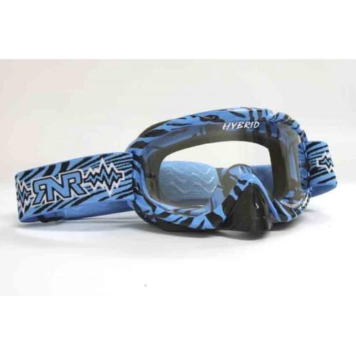 RNR HYBRID WILD BL/BK TEAR OFF, WILD BLUE & BLACK GOGGLE, GH364TO, TEAR OFF image 1