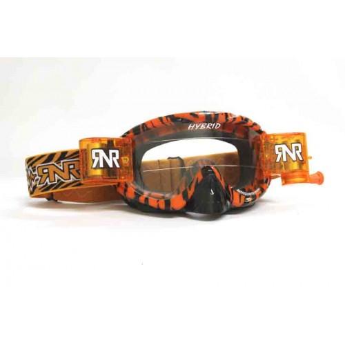 RNR HYBRID WILD OR/BK FULLY LOADED ROLL OFF, WILD ORANGE & BLACK GOGGLE, GH366, ROLL & TEAR OFF image 1