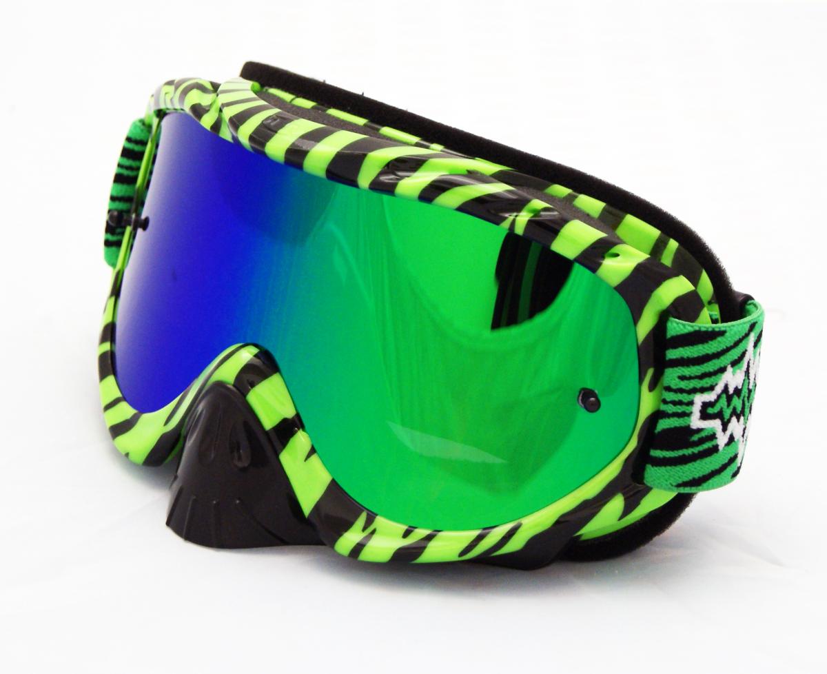 RNR HYBRID WILD GN/BK MIRRORED LENS, WILD GREEN & BLACK GOGGLE, GH367M, MIRRORED LENS thumbnail 2