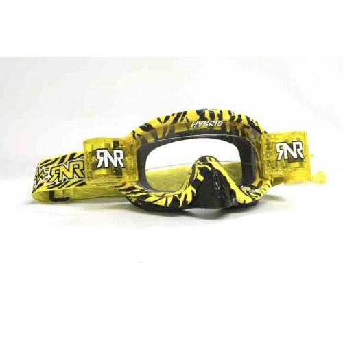 RNR HYBRID WILD YL/BK FULLY LOADED ROLL OFF, WILD YELLOW & BLACK GOGGLE, GH368, ROLL & TEAR OFF image 1