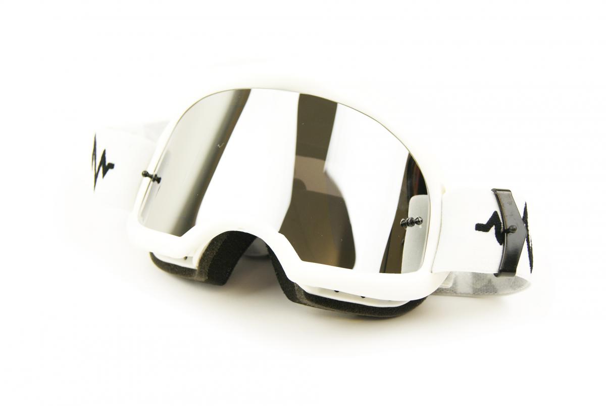 RNR COLOSSUS WHITE MIRRORED LENS, WHITE GOGGLE, GX22M, MIRRORED LENS image 1