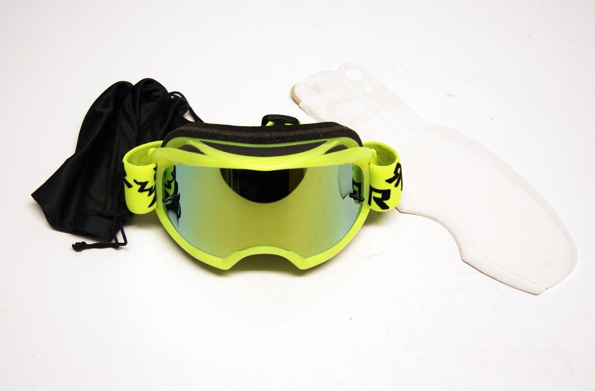 RNR COLOSSUS NEON YELLOW MIRRORED LENS, NEON YELLOW GOGGLE, GX68M, MIRRORED LENS thumbnail 2