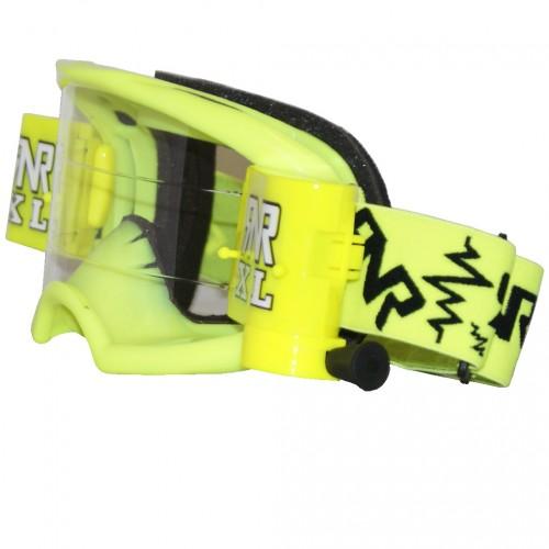 RNR COLOSSUS NEON YELLOW XL ROLL & TEAR OFF, NEON YELLOW GOGGLE, 36MM ROLL OFF, GX68XL, ROLL & TEAR OFF thumbnail 2