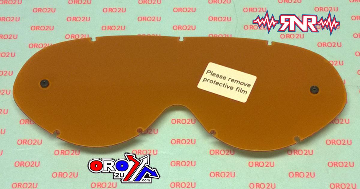 HYBRID TEAR OFF LENS ORANGE RIP N ROLL, ANTI FOG, ANTI SCRATCH, LO201 image 1