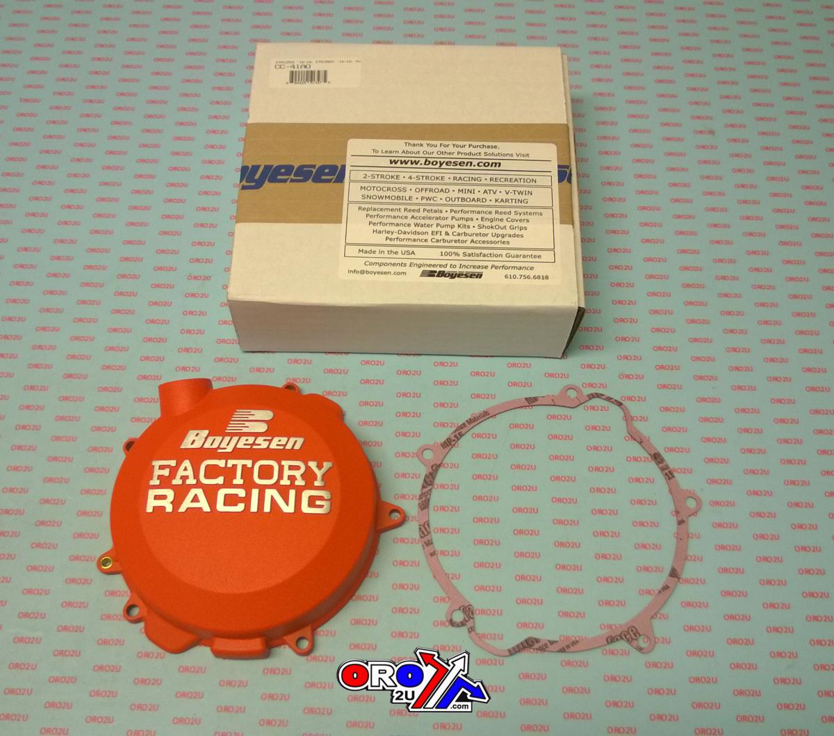CLUTCH COVER 16-21 KTM 125 SX, BOYESEN CC-41AO, ORANGE thumbnail 2