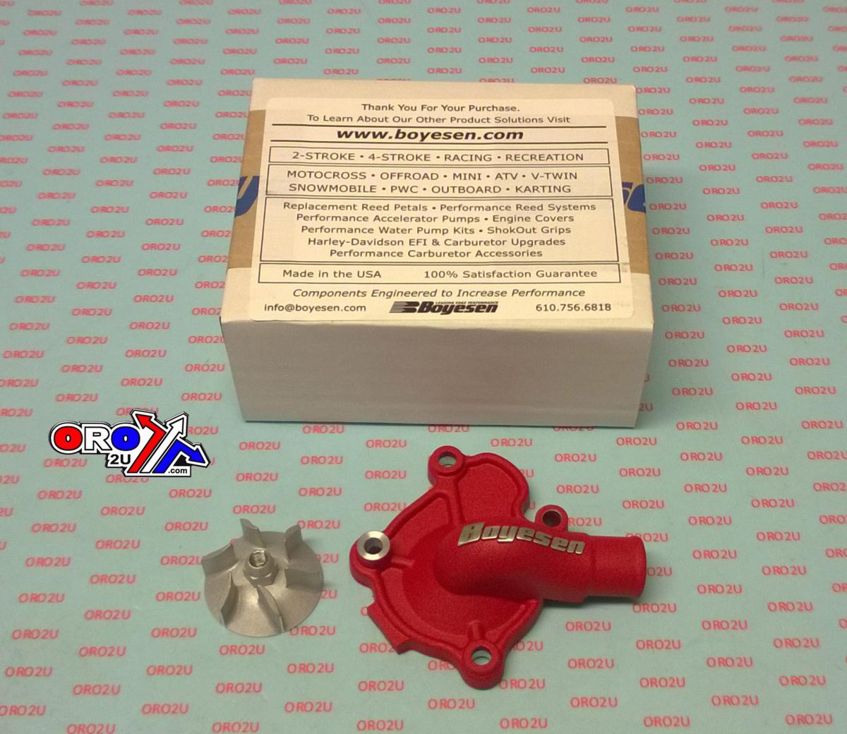 WATER PUMP COVER 10-17 CRF250R, SUPERCOOLER BOYESEN WPK-07AR, RED thumbnail 2