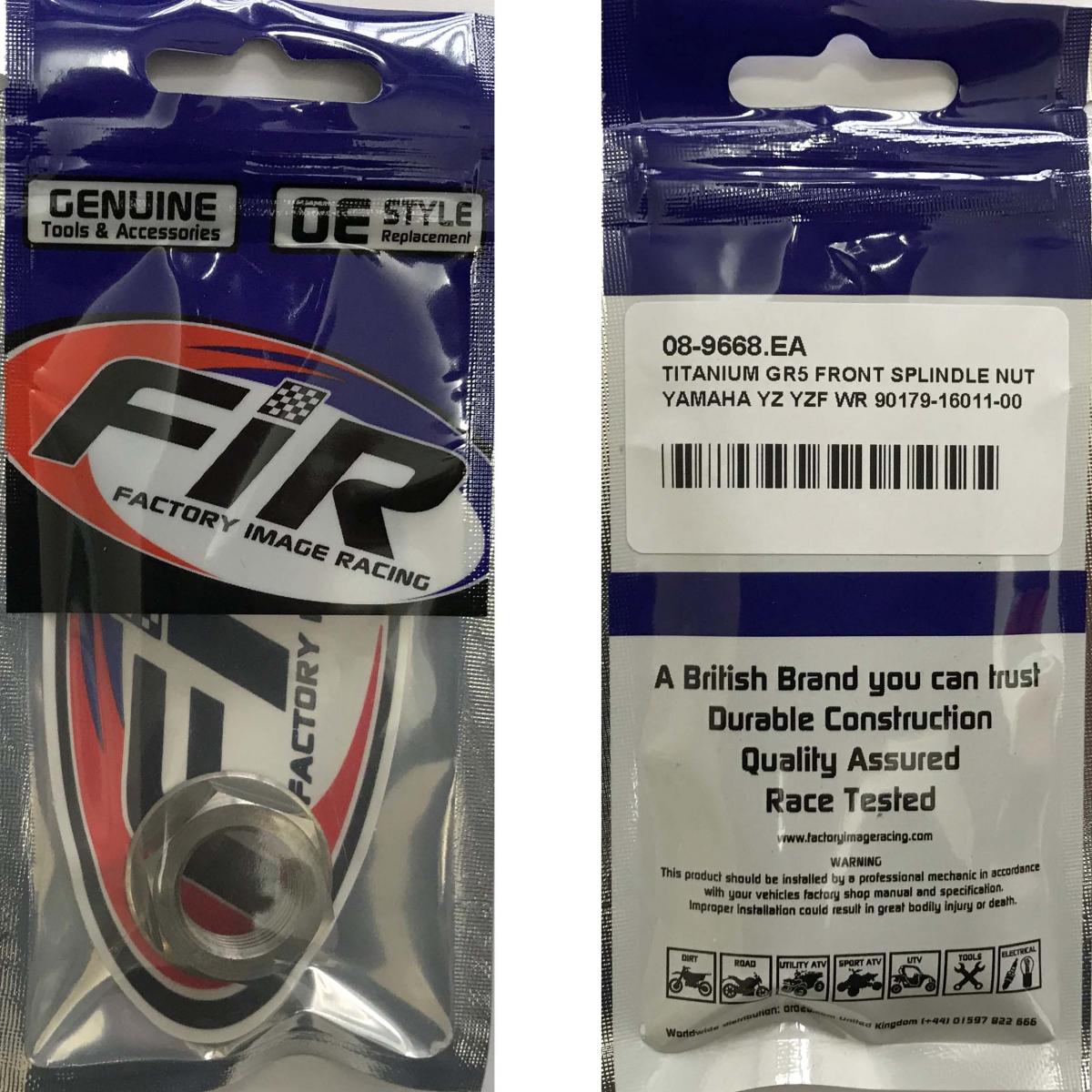 TITANIUM GR5 FRONT SPINDLE NUT, YAMAHA YZ YZF WR 90179-16011-00, EACH / / 90179-16011 thumbnail 3
