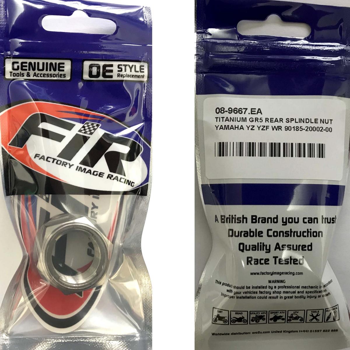 TITANIUM GR5 REAR SPINDLE NUT, M20x1.50 YAM KAW 90185-20002, EACH / / 92210-0939 thumbnail 2