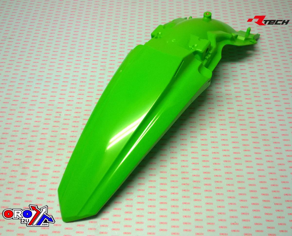 REAR FENDER 2019-23 KX450 GREEN, RTECH R-PPKXFVE0019 thumbnail 2