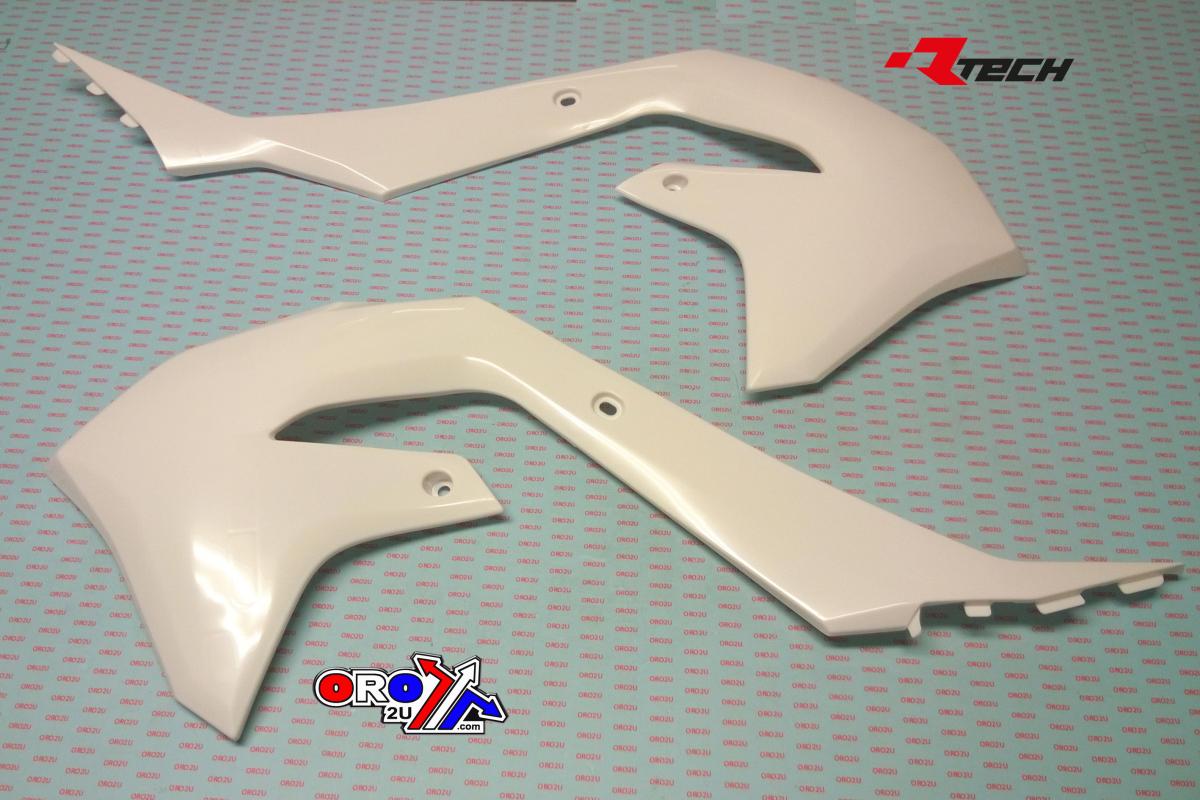 RADIATOR SCOOPS 2019-23 KX450F WHITE, RTECH R-CVKXFBN0019 thumbnail 2
