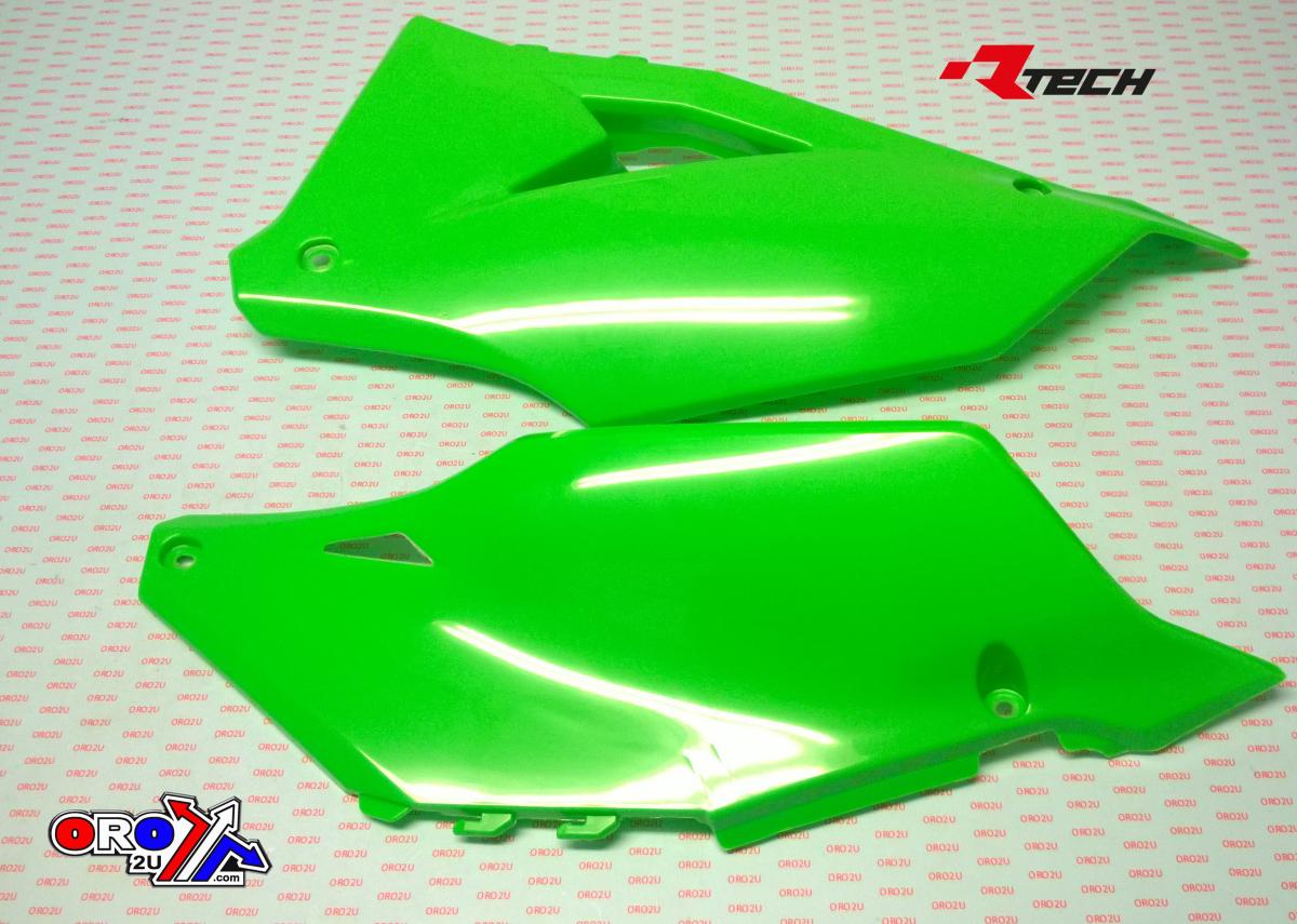 SIDE PANELS 2019-23 KX450 NEON GREEN, RTECH R-FIKXFVF0019 thumbnail 2