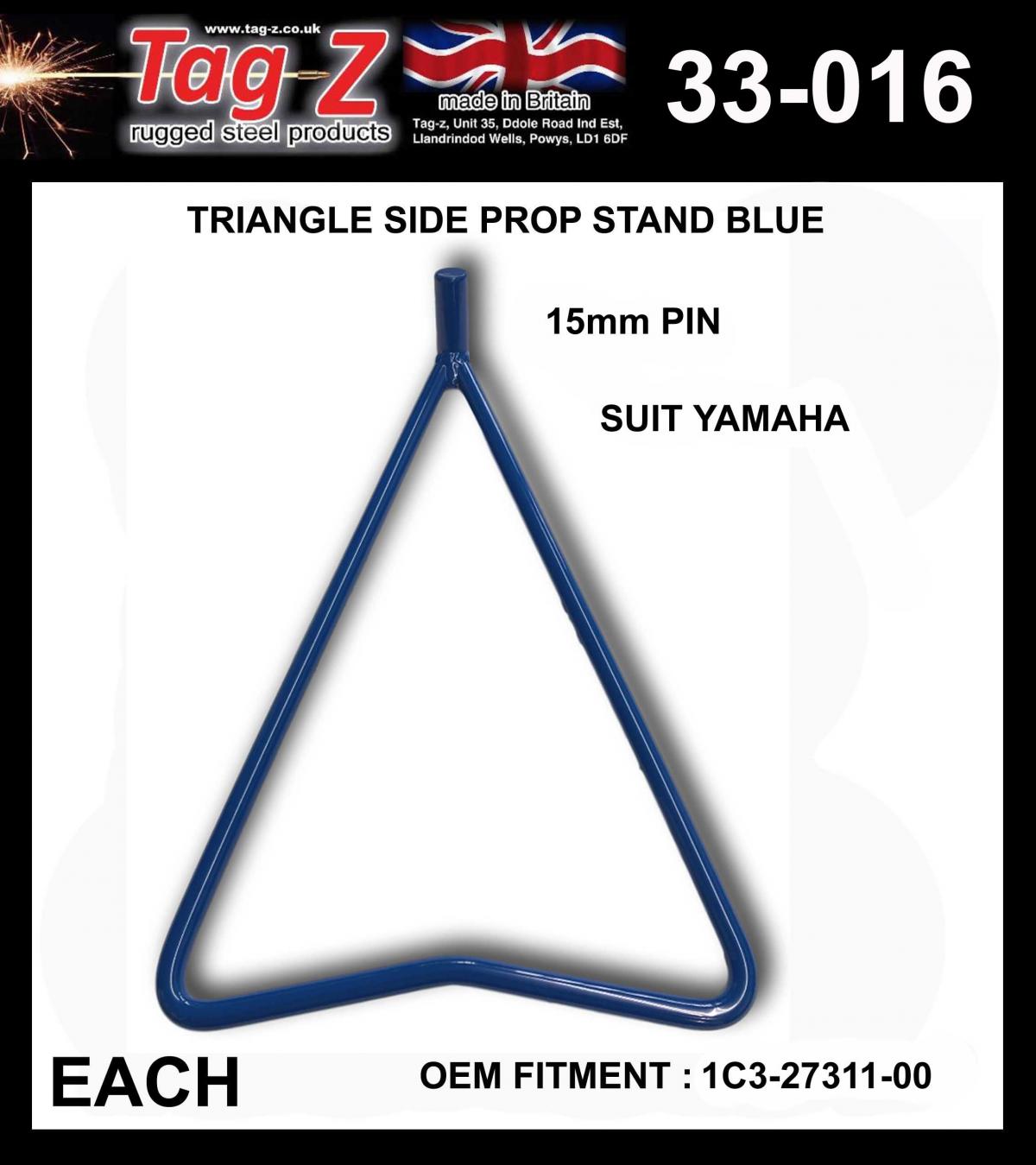 TRIANGLE SIDE PROP STAND BLUE, YAMAHA 1C3-27311-00-00 1C3-27311-00 thumbnail 2