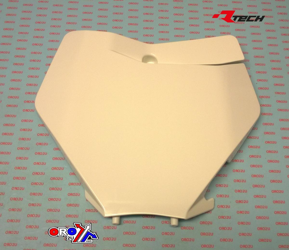 FRONT NUMBER PLATE 2019-22 KTM SX/SX-F, WHITE, RTECH R-TBKTMBN0019 thumbnail 2
