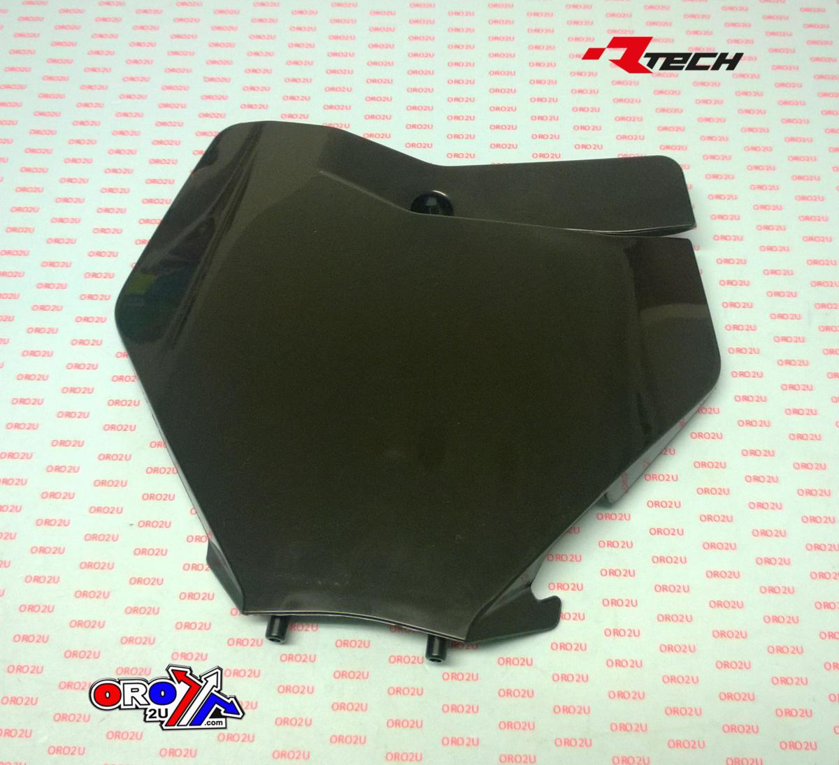 FRONT NUMBER PLATE 2019-22 KTM SX/SX-F, BLACK, RTECH R-TBKTMNR0019 thumbnail 2