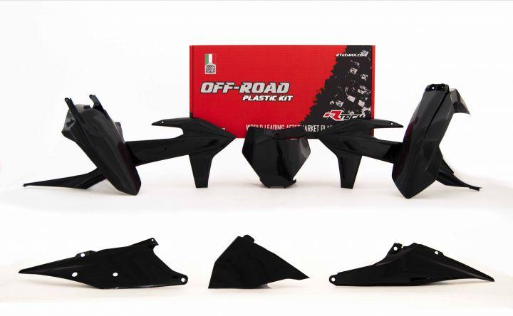 PLASTIC KIT/6 2019-22 KTM SX/SXF, BLACK, RTECH R-KITKTM-NR0-599 thumbnail 2