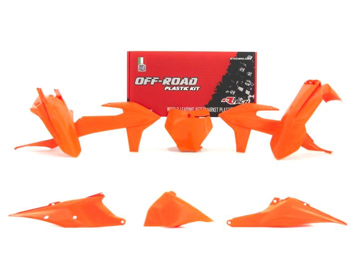 PLASTIC KIT/6 2019-22 KTM SX/SXF, ORANGE, RTECH R-KITKTM-AR0-599 image 1