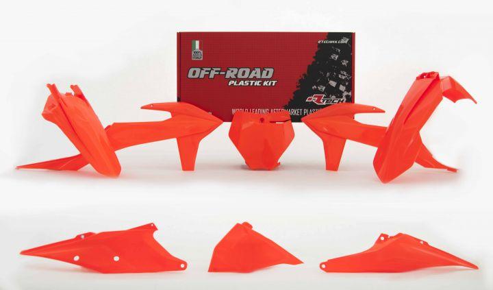 PLASTIC KIT/6 2019-22 KTM SX/SXF, NEON ORANGE, RTECH R-KITKTM-AN0-599 thumbnail 2
