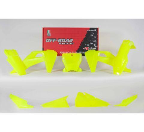 PLASTIC KIT/6 2019-22 TC/FC, NEON YELLOW, RTECH R-KITHSQ-GF0-599 image 1
