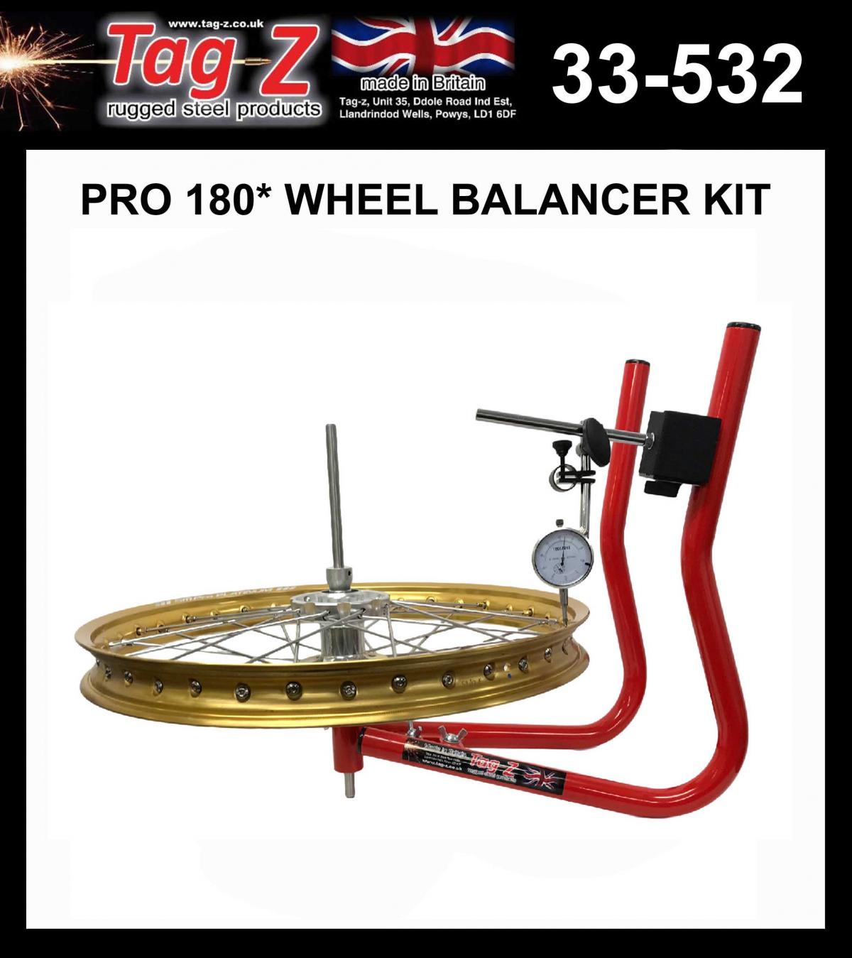 TAG-Z PRO 180* WHEEL BALANCER KIT, RED, (FLAT PACKED IN TAG-Z BOX) thumbnail 4