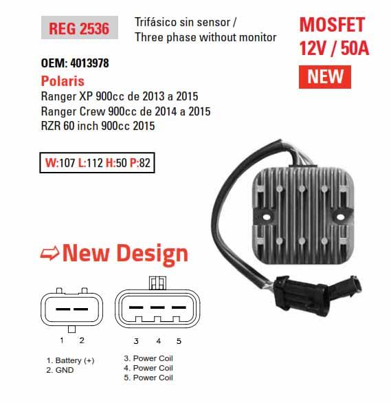 RECTIFIER REGULATOR 13-16 POLARIS RZR RANGER XP TURBO CREW 900 1000 MOSFET 4013978 APO6036 thumbnail 8