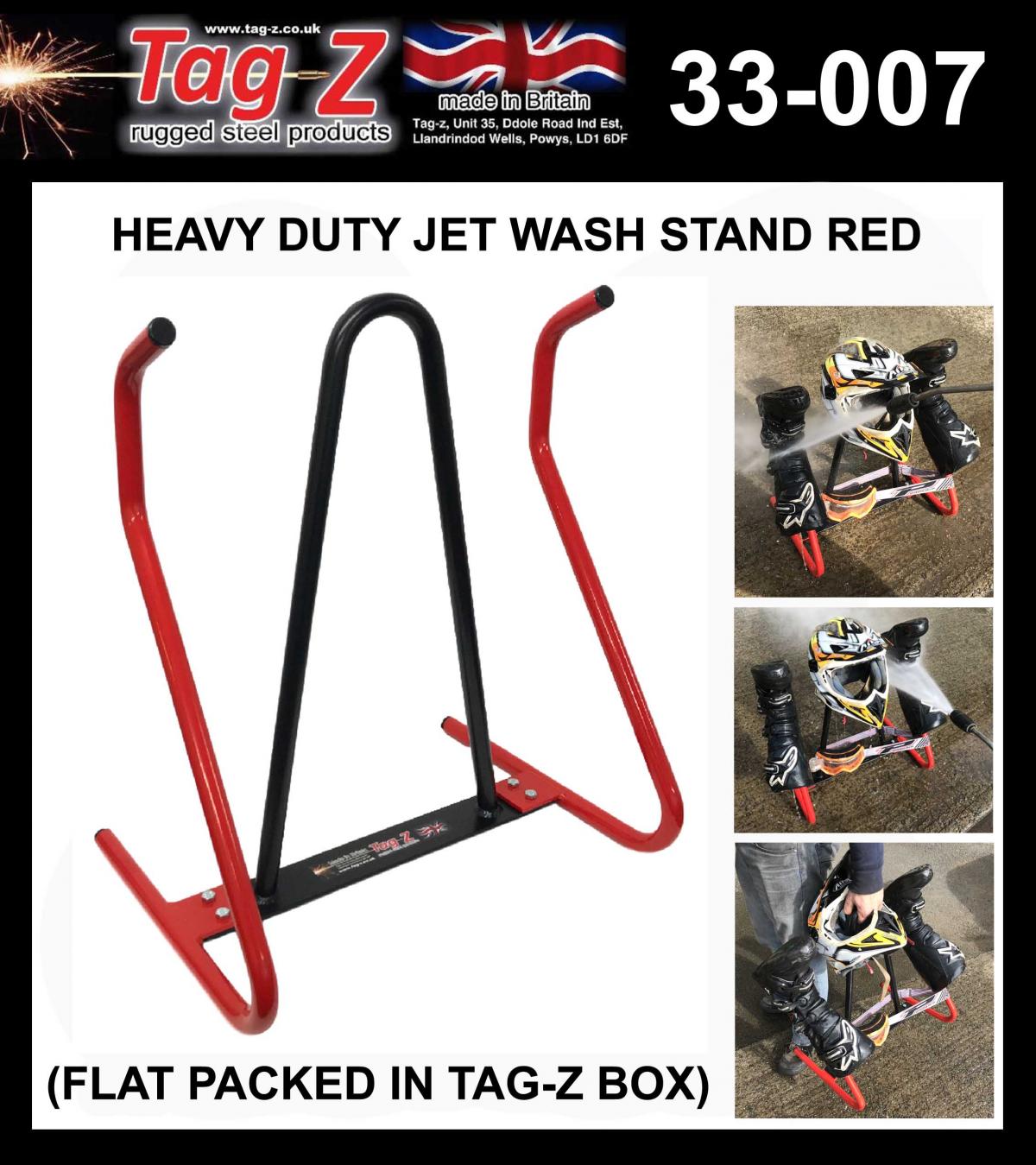 TAG-Z H/D JET WASH STAND RED, BOOT HELMET GOGGLE WASH STAND, (FLAT PACKED IN TAG-Z BOX) thumbnail 2