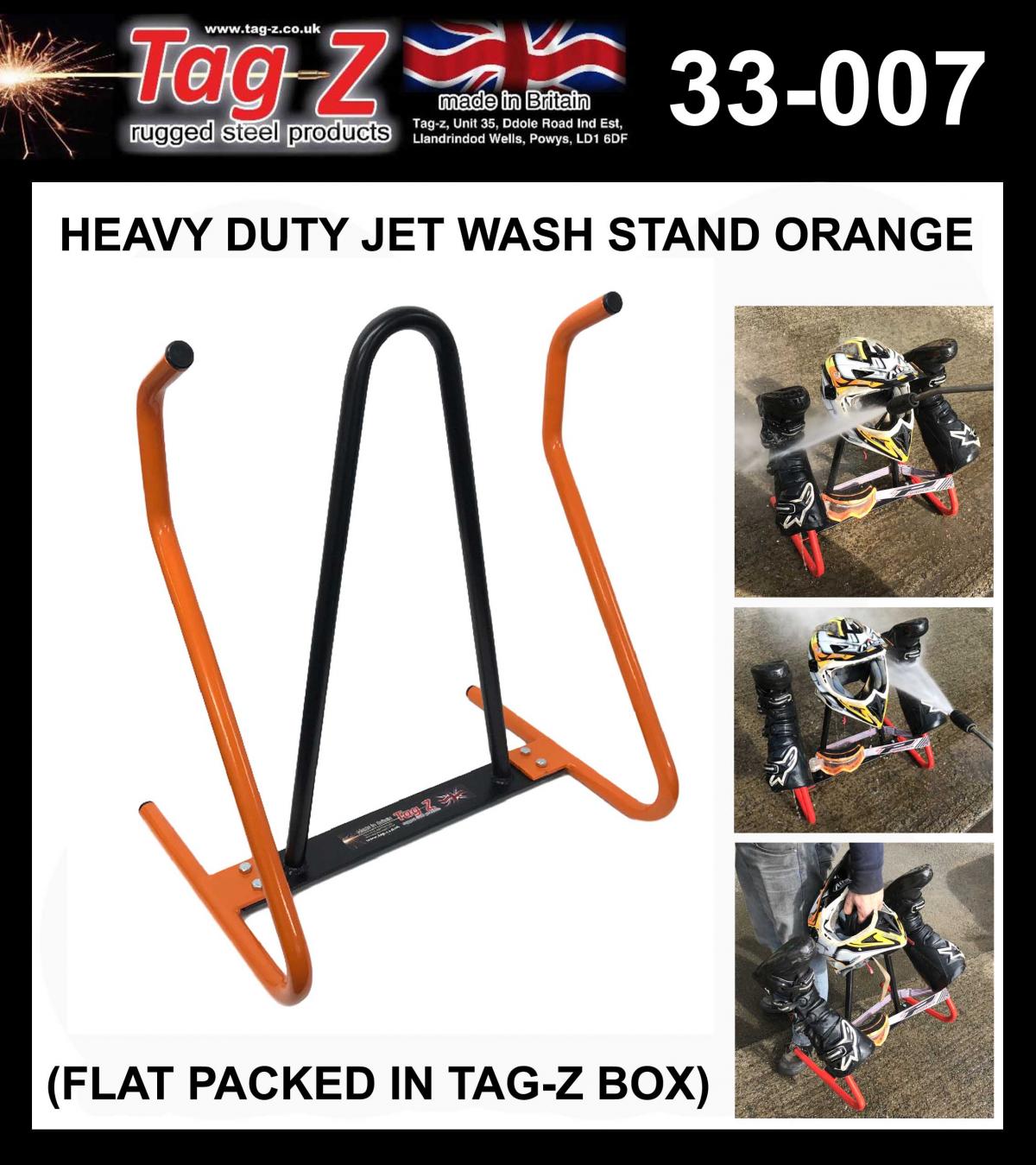 TAG-Z H/D JET WASH STAND ORANGE, BOOT HELMET GOGGLE WASH STAND, (FLAT PACKED IN TAG-Z BOX) thumbnail 2