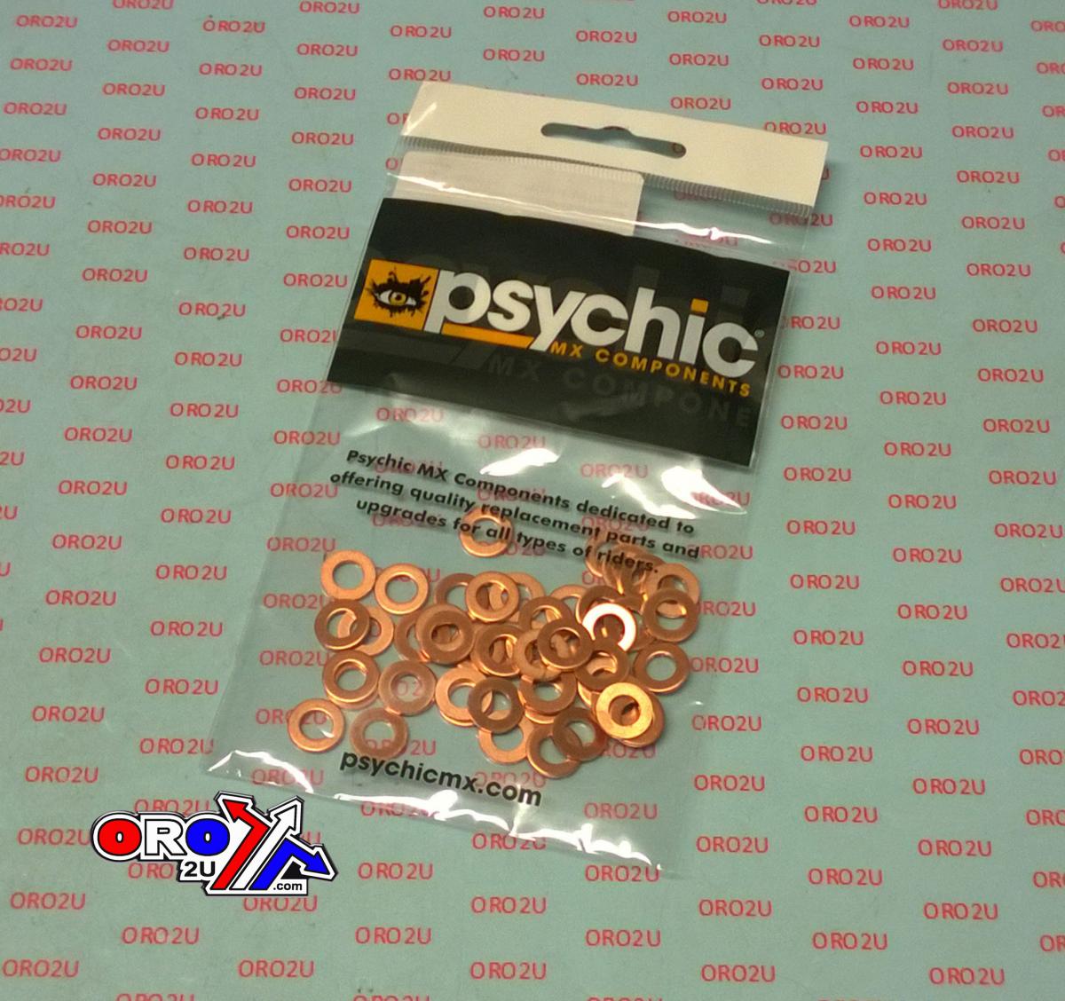 COPPER WASHER M6 PACK/50, SIZE ID 6.50 x OD 12 x THICK 1.20mm, PSYCHIC MC-09781 thumbnail 2