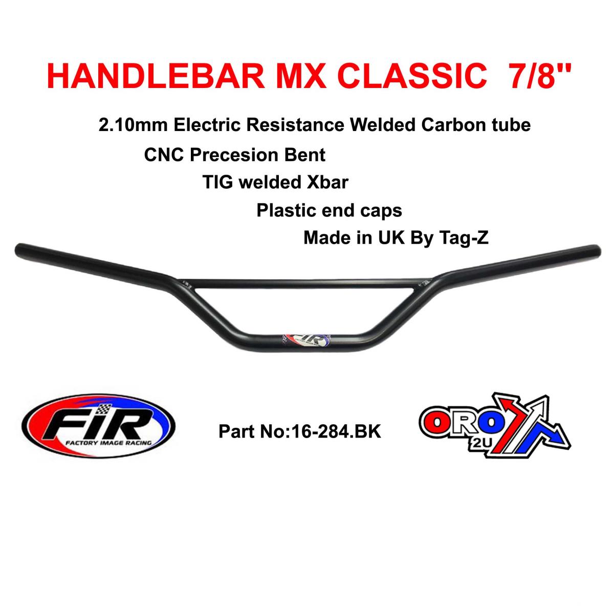 HANDLEBAR MX CLASSIC STREET, MATT BLACK / EMGO 23-92400 image 1
