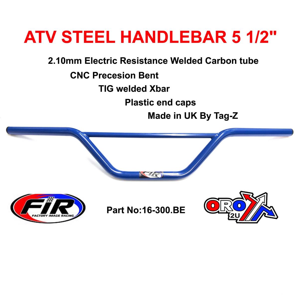 ATV STEEL HANDLEBAR 5 1/2, SUZUKI LT MODELS / GLOSS BLUE, [UNIVERSAL] image 1