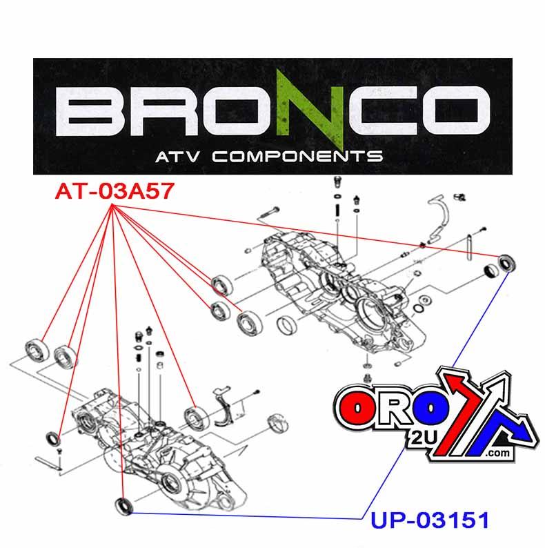 REAR DIFFERENTIAL REBUILD KIT 15-19 KAWASAKI MULE PRO DX DXT FX FXR FXT BRONCO AT-03A57 thumbnail 2