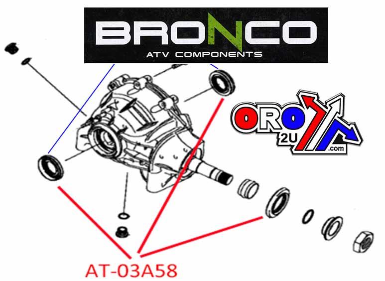 DIFFERENTIAL SEAL KIT FRONT MULE PRO, BRONCO AT-03A58 KAWASAKI UTV, SIDE-BY-SIDE thumbnail 2