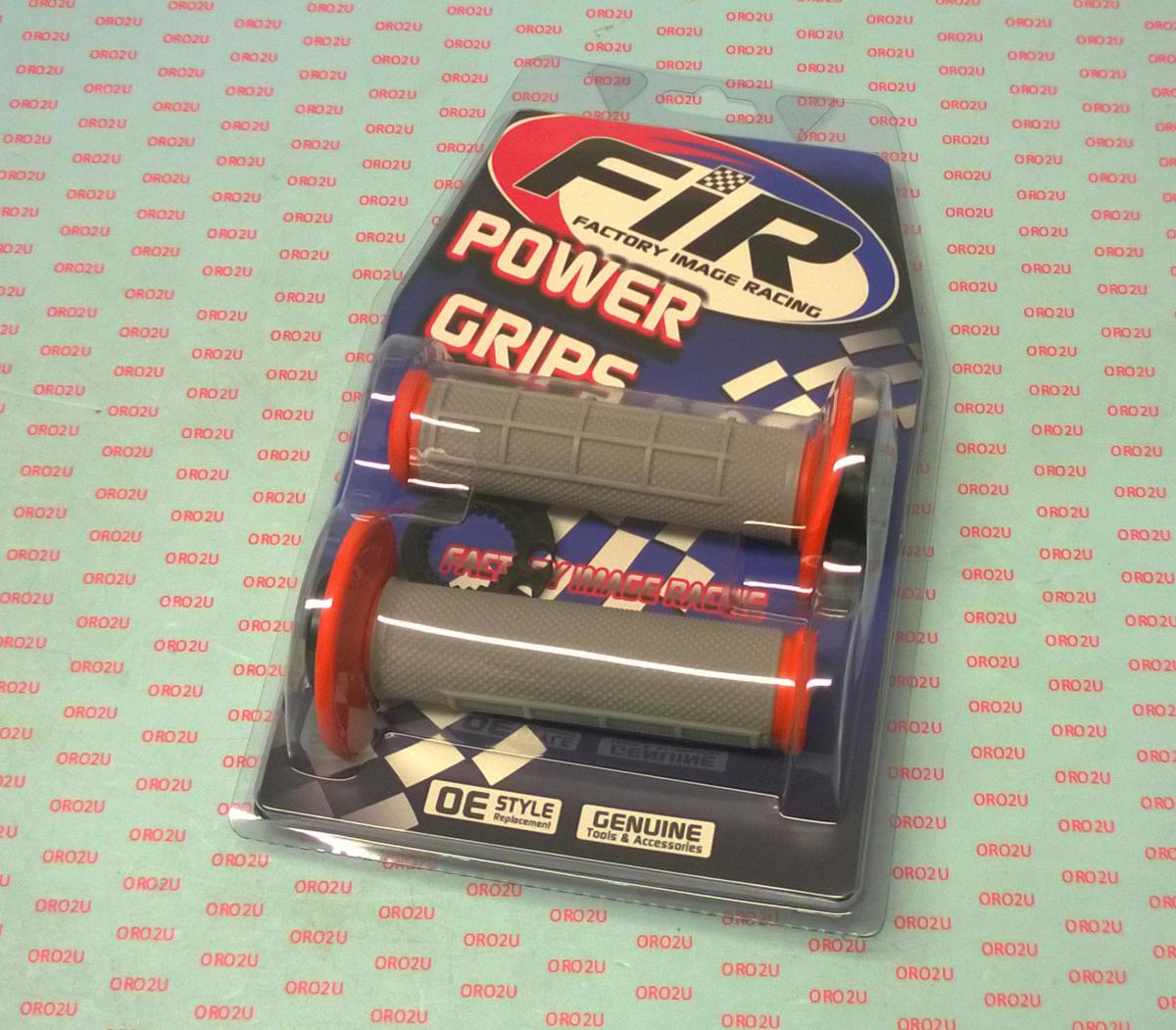 LOCK ON GRIP SET 03-15 KTM HUSQ, HALF WAFFLE SOFT GREY/ORANGE, ODI STYLE, FIR - thumbnail 2