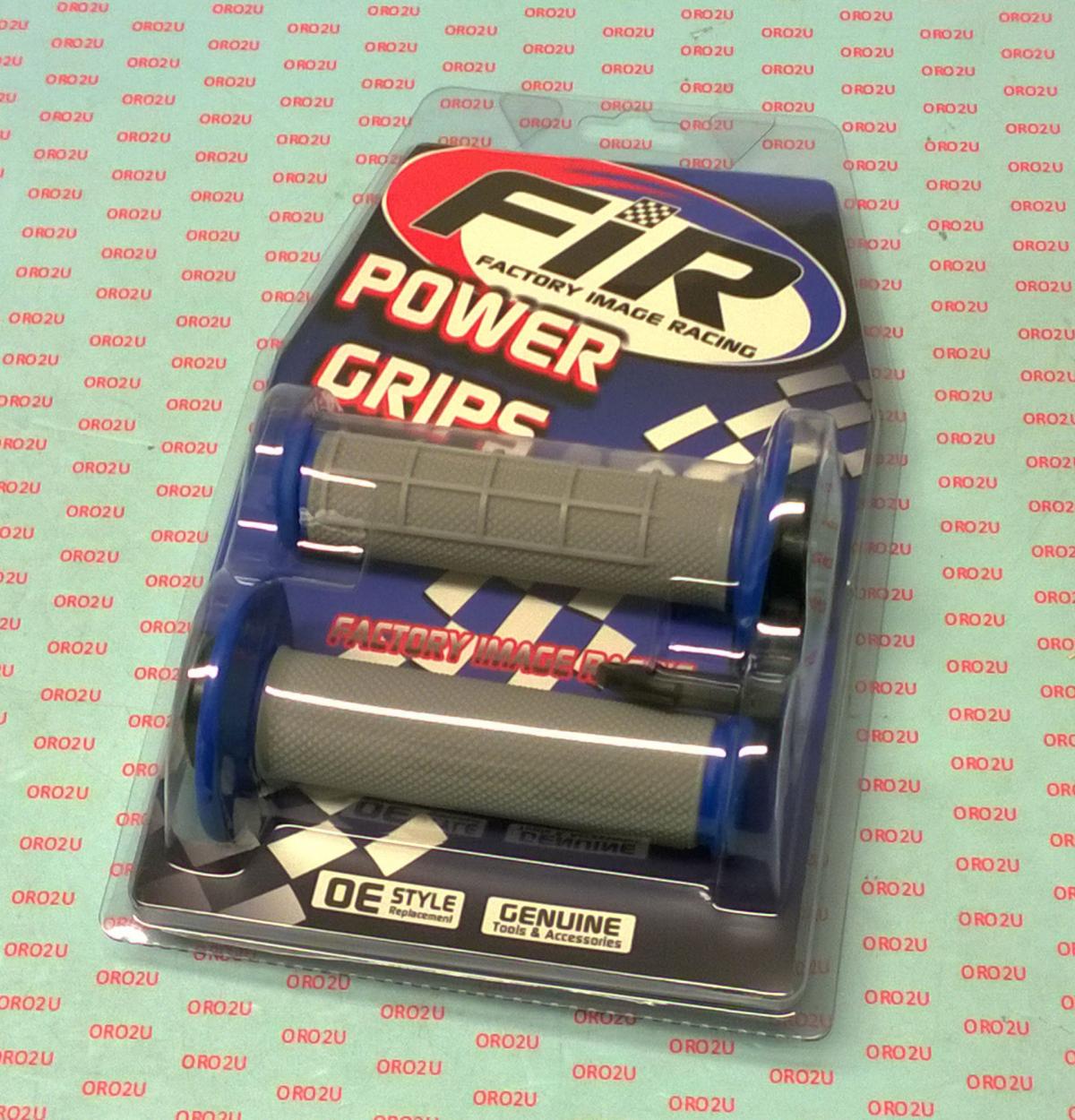 LOCK ON GRIP SET 16-18 KTM HUSQ 4-STROKE, HALF WAFFLE SOFT GREY/BLUE, ODI STYLE, FIR - thumbnail 3