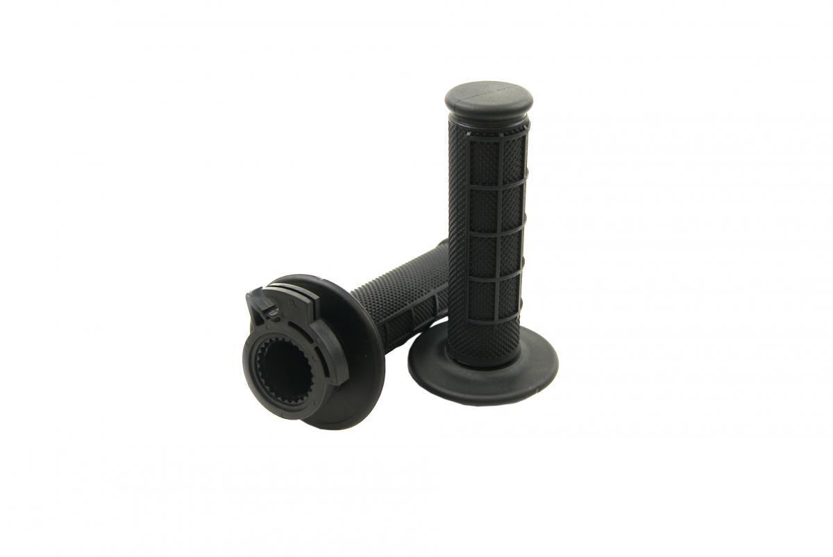 LOCK ON GRIP SET 98-19 KAWASAKI, HALF WAFFLE SOFT BLACK, ODI STYLE, FIR - thumbnail 2