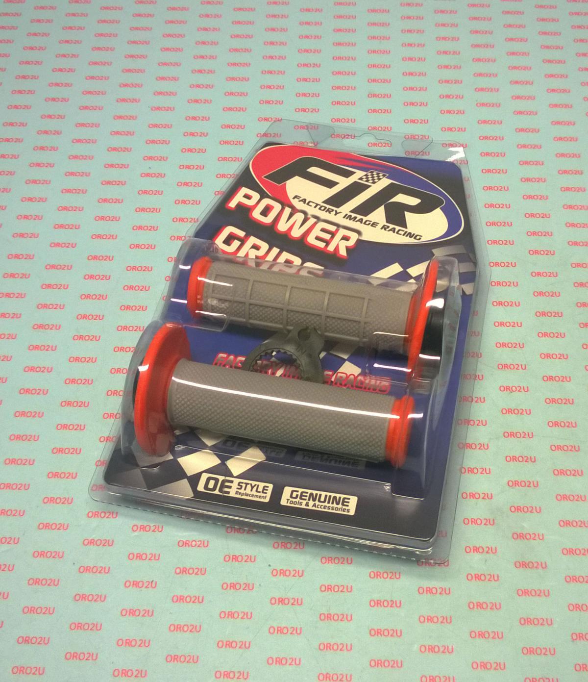 LOCK ON GRIP SET 50 65 KTM HUSQ, HALF WAFFLE SOFT GREY/ORANGE, ODI STYLE, FIR - thumbnail 3