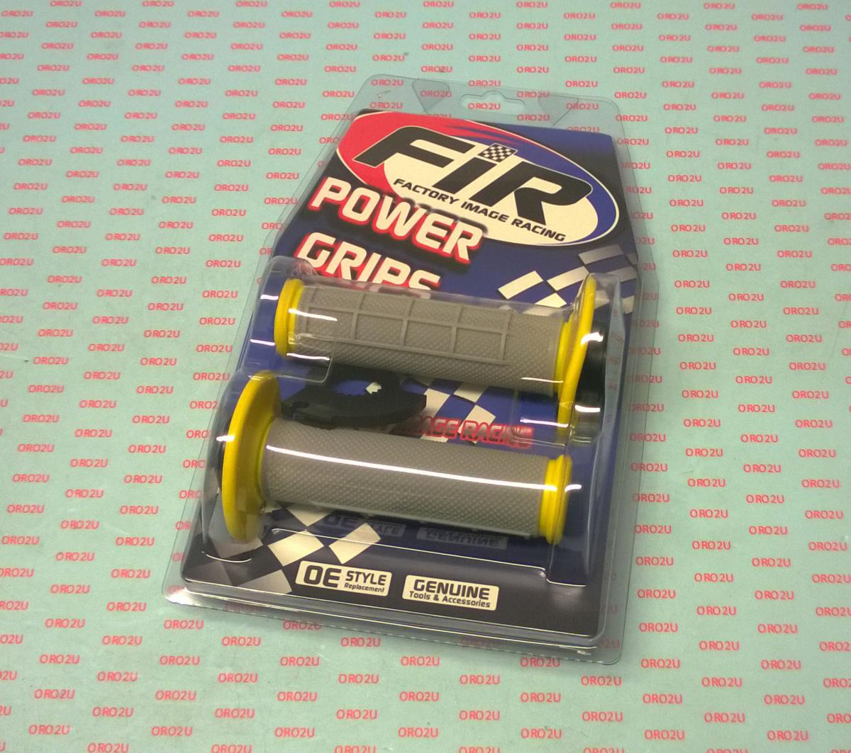 LOCK ON GRIP SET KX RM YZ, HALF WAFFLE SOFT GREY/YELLOW, ODI STYLE, FIR - thumbnail 3