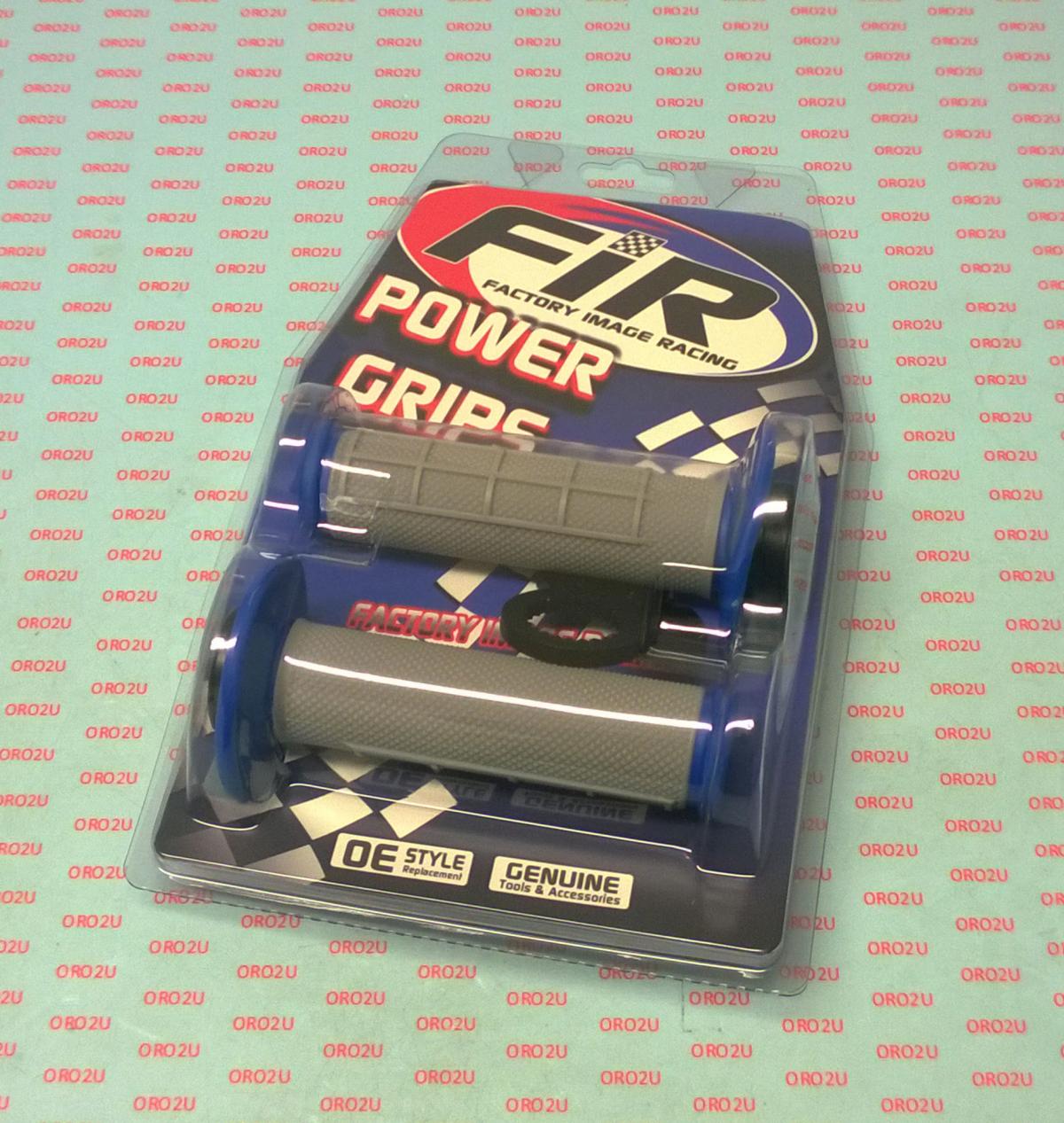 LOCK ON GRIP SET KX RM YZ, HALF WAFFLE SOFT GREY/BLUE, ODI STYLE, FIR - thumbnail 3