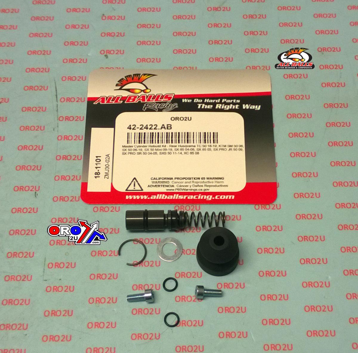BRAKE MASTER CYL REBUILD KIT ALLBALLS, ALLBALLS 18-1101 GASGAS/KTM/HUSKY 50/65/85 REAR thumbnail 2