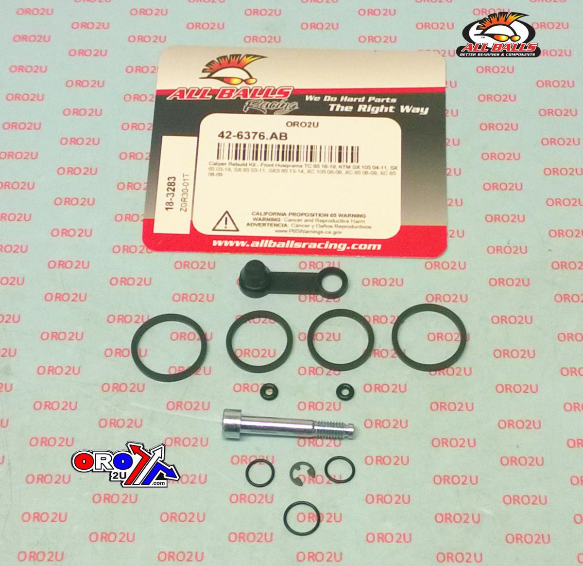 BRAKE CALIPER REBUILD KIT ALLBALLS, ALLBALLS 18-3283 GASGAS/HUSKY/KTM 65-105 03-22 FRONT thumbnail 2