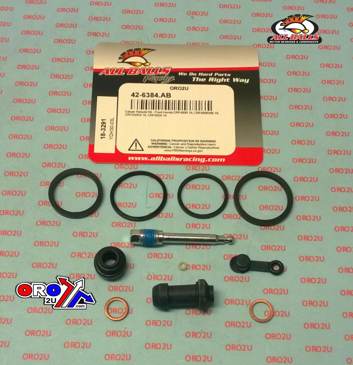 BRAKE CALIPER REBUILD KIT ALLBALLS, ALLBALLS 18-3291 HONDA CRF 250/450 19-22 FRONT thumbnail 2