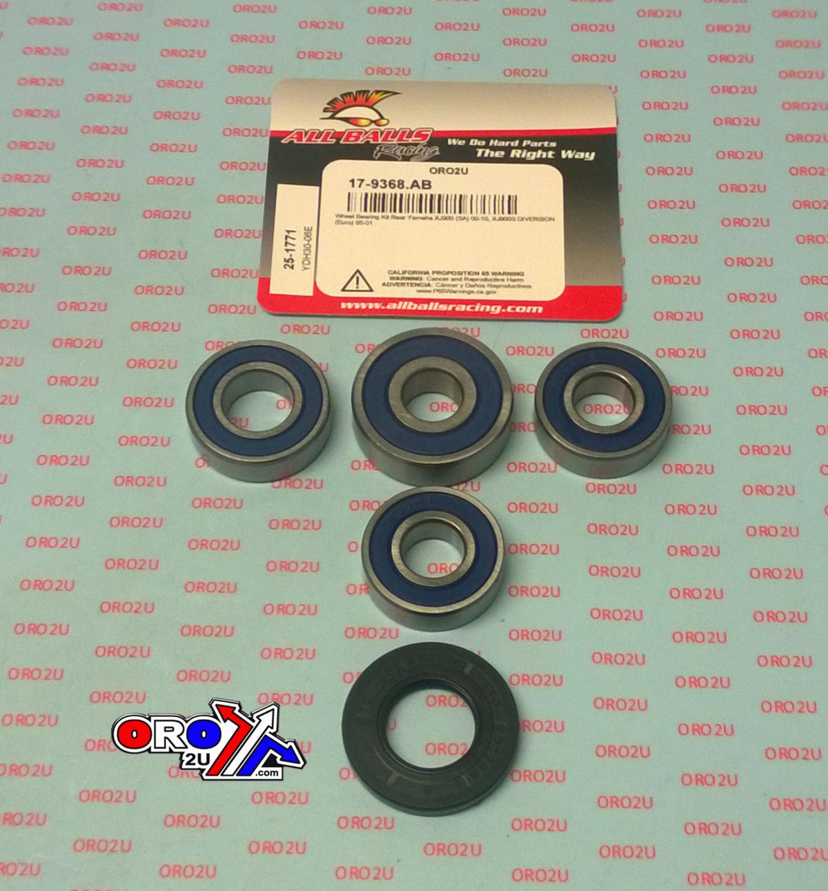 WHEEL BEARING KIT REAR 95-10 YAMAHA XJ900, ALLBALLS 25-1771 ROAD thumbnail 2