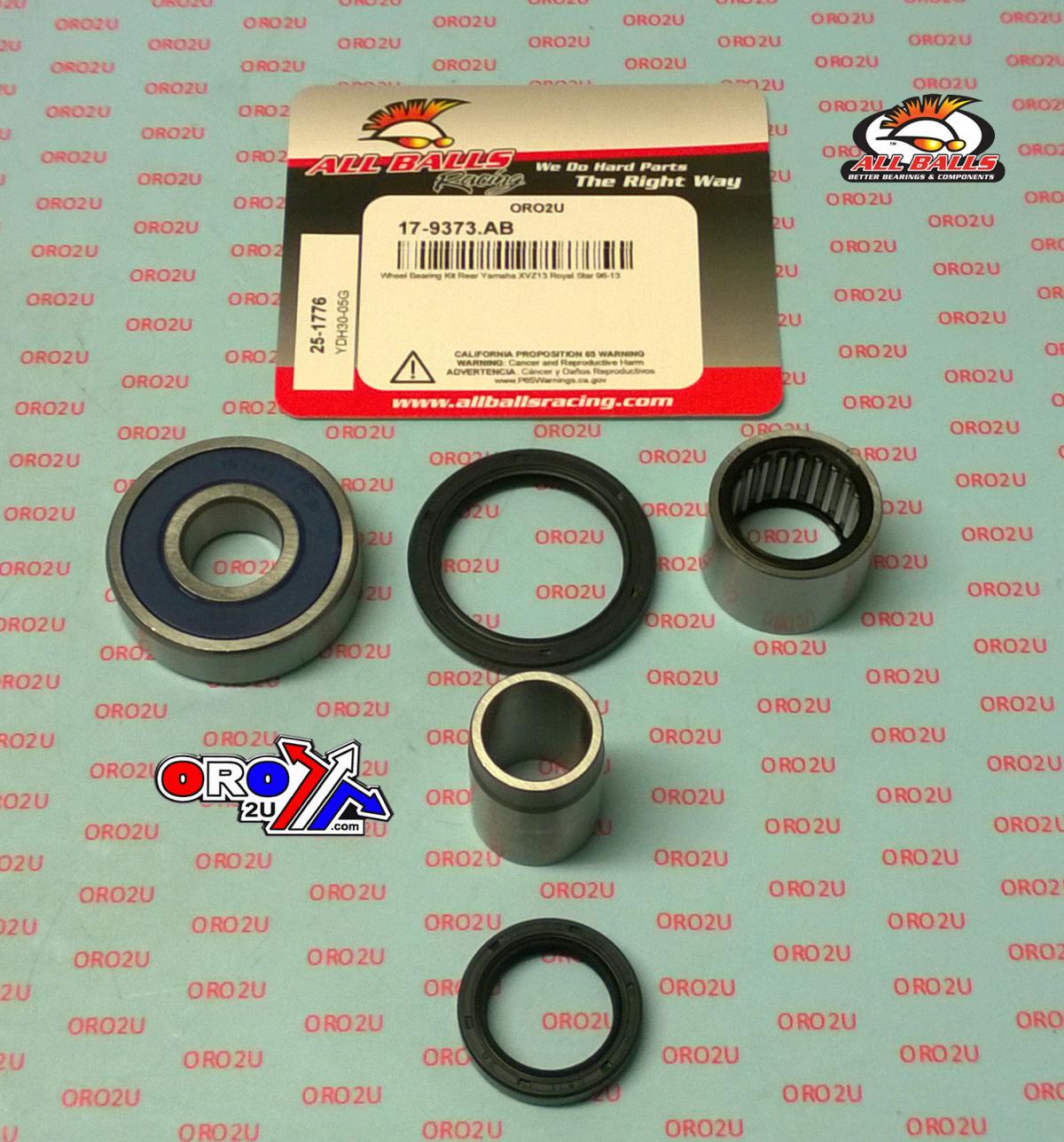 WHEEL BEARING KIT REAR 96-13 YAMAHA XVZ1300/13, ALLBALLS 25-1776 ROAD thumbnail 2