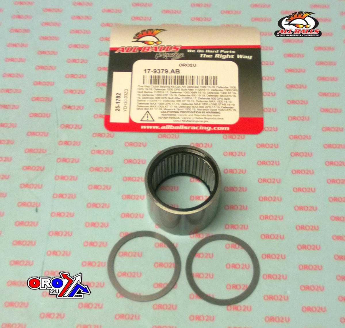 ONE WAY CLUTCH BEARING KIT ALLBALLS 25-1782 CAN-AM 420427220 420832351 thumbnail 2