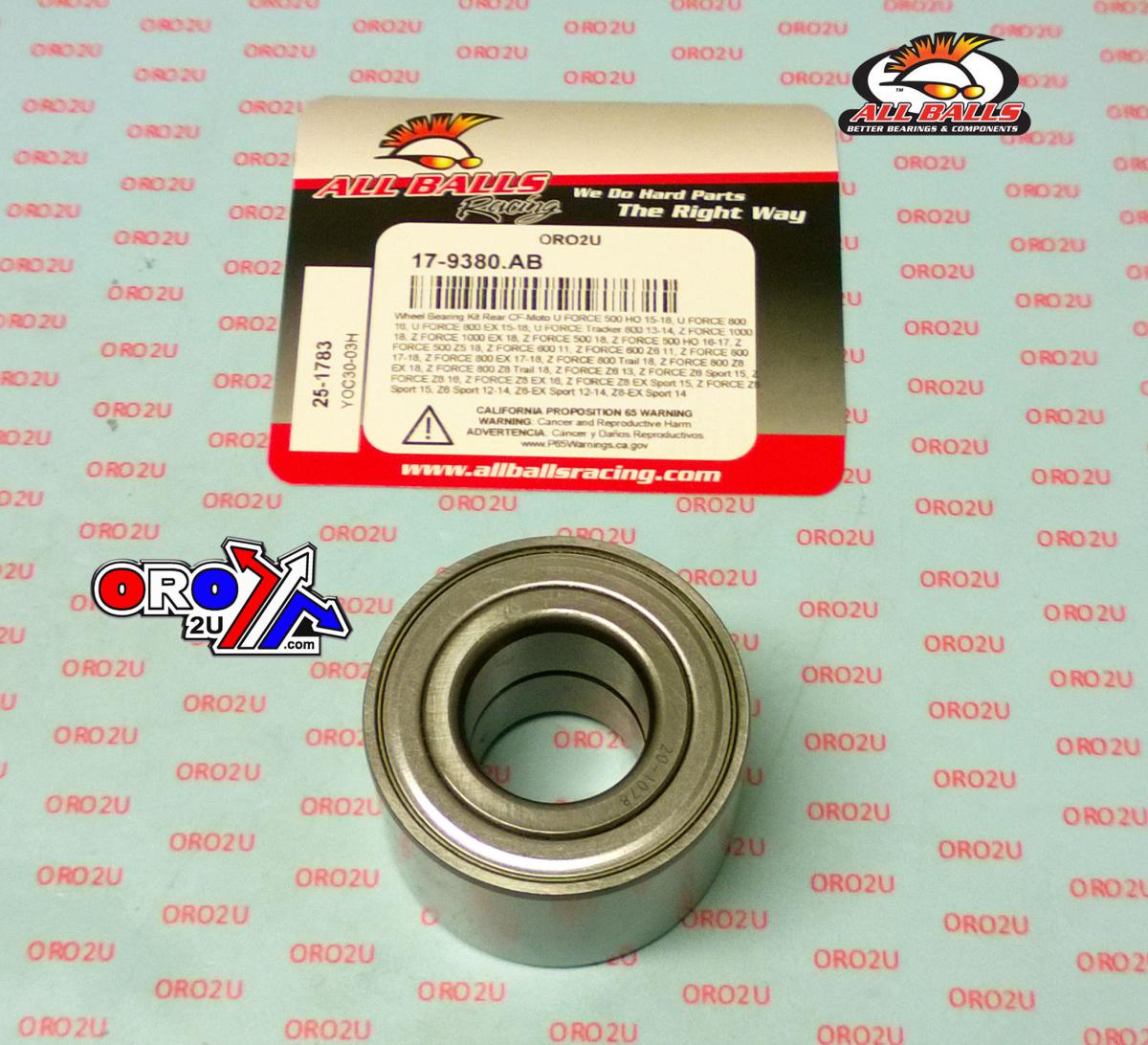 WHEEL BEARING KIT REAR 12-18 CF-MOTO Z6/UFORCE/ZFORCE, ALLBALLS 25-1783 ATV thumbnail 2