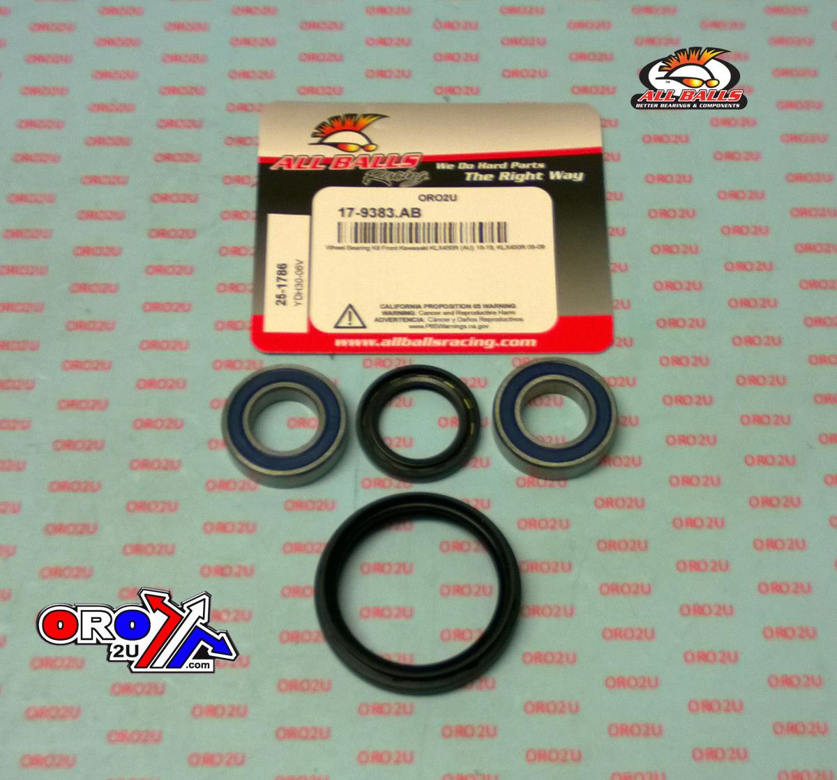 WHEEL BEARING KIT 08-09 KAWASAKI KLX450R, ALLBALLS 25-1786 DIRT thumbnail 2