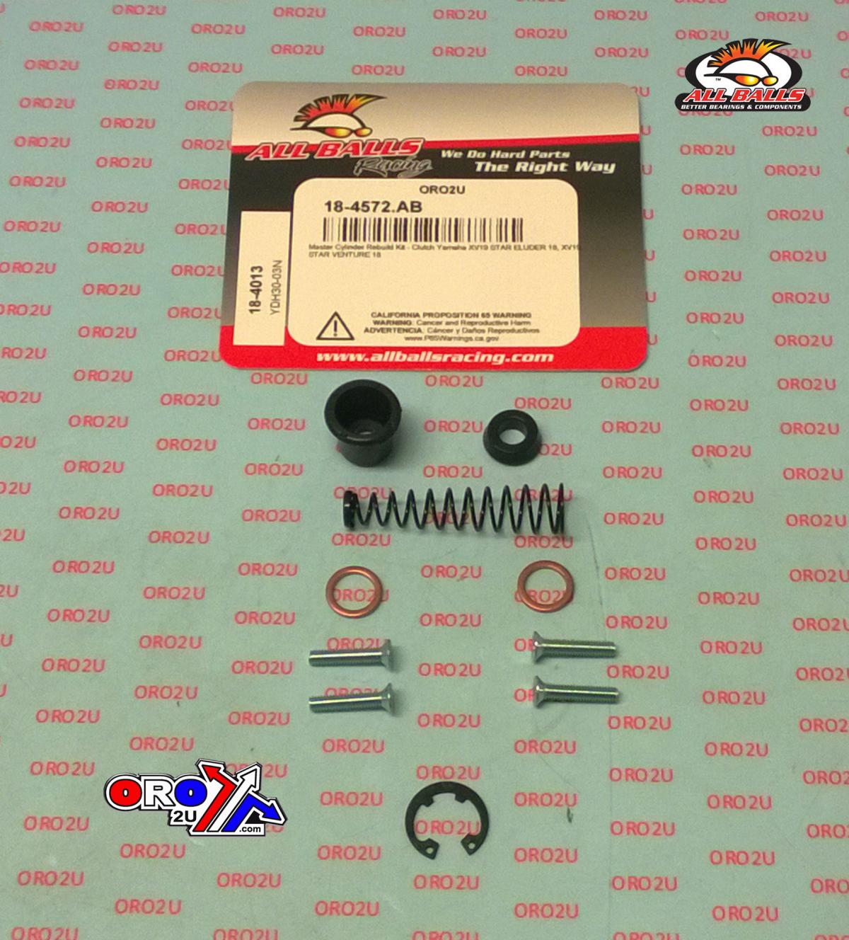 CLUTCH MASTER CYL REBUILD KIT ALLBALLS, ALLBALLS 18-4013 YAMAHA XV19 thumbnail 2