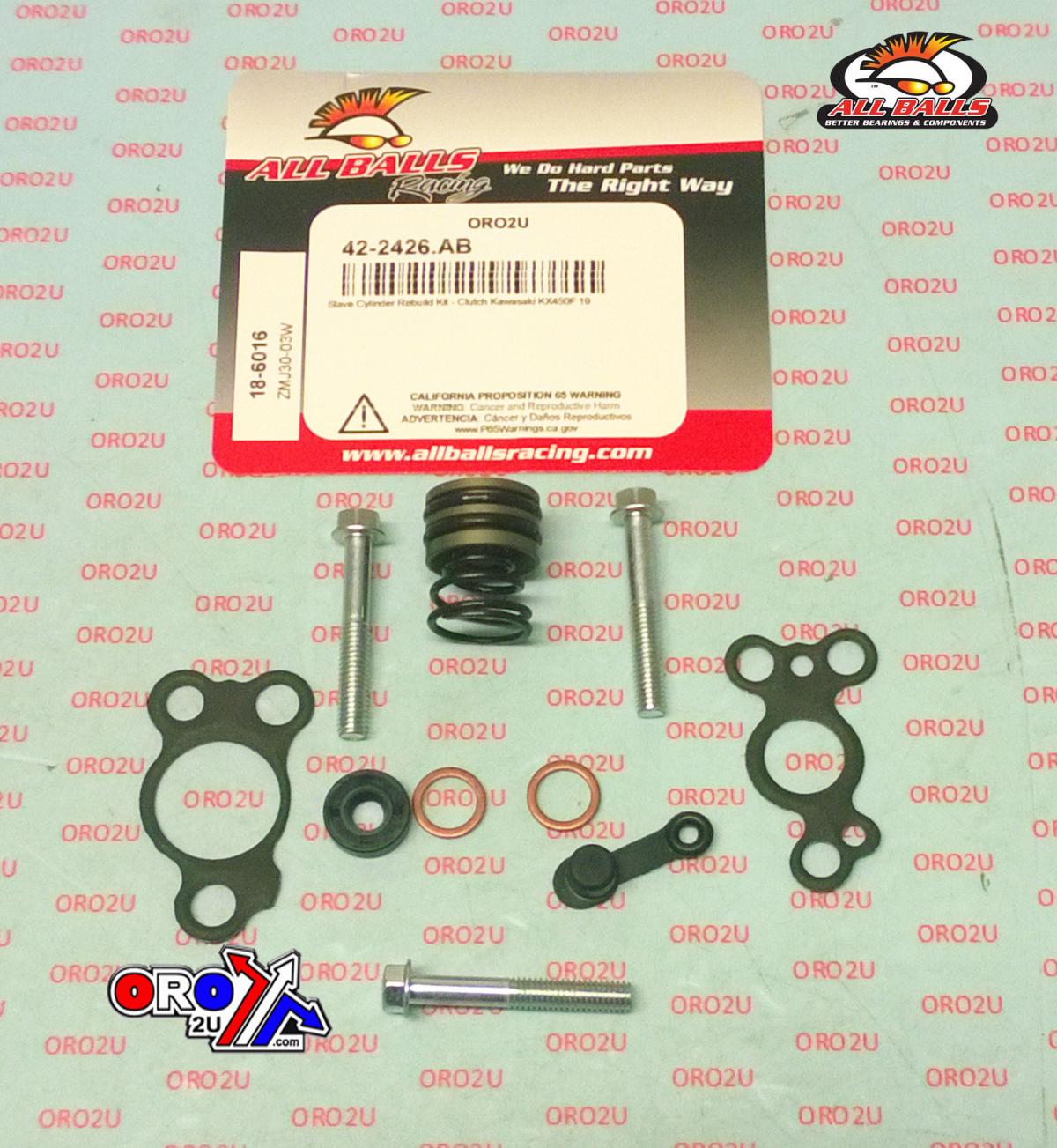 CLUTCH SLAVE CYL REBUILD KIT ALLBALLS, ALLBALLS 18-6016 KAW KX 250/450 19-22 thumbnail 2